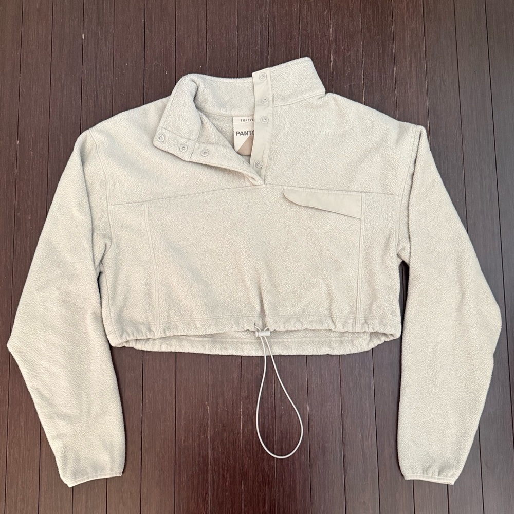 Forever 21 Cream Crop Top